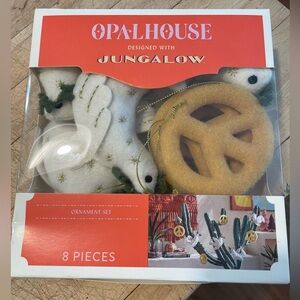 Opalhouse Jungalow Peace Ornament Set - White and Gold